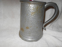 Vintage Hammered Pewter Stein (608)