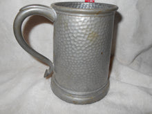 Vintage Hammered Pewter Stein (608)