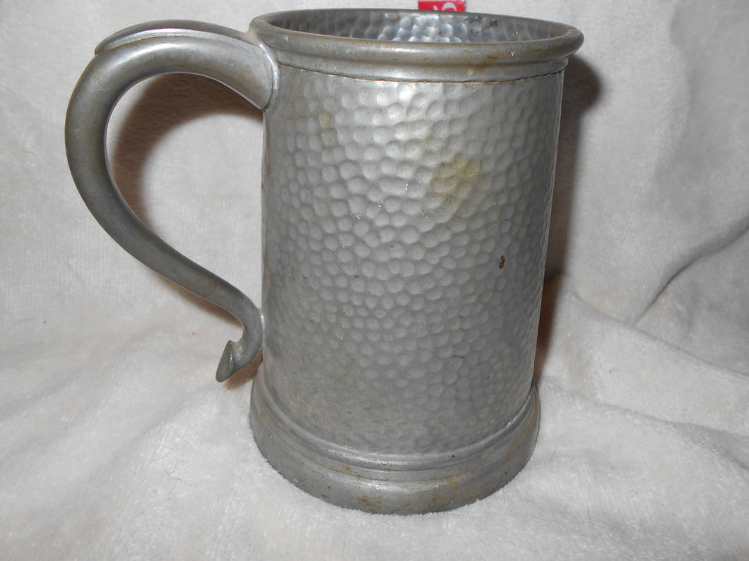 Vintage Hammered Pewter Stein (608)