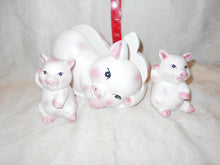 Antique/Vintage S & P:  Moma Pig Napkin Holder with Baby S & P Shakers