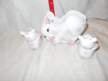 Antique/Vintage S & P:  Moma Pig Napkin Holder with Baby S & P Shakers