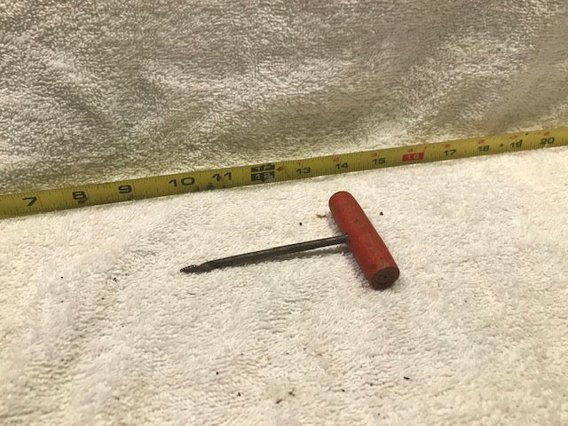 Antique Red Painted, Wooden Handled Awl (40)