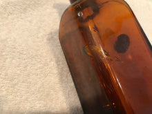 Vintage Dark Amber Square Bottle (622)