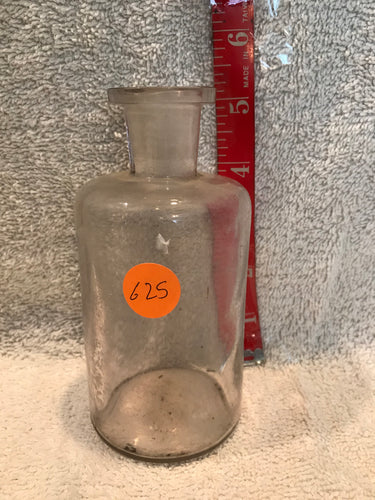 Vintage Clear Medicine Bottle (625)