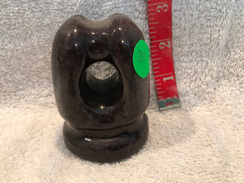 Vintage Brown Ceramic Insulator (31)