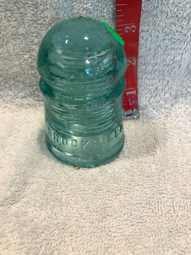 Vintage Aqua Brookfield Insulator (32)