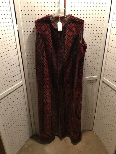 Antique Oriental, Heavy, Long Vest (15A)