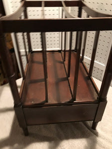 Vintage Wooden Magazine Rack with Bottom Drawer (26)