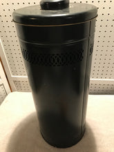 Vintage Tole, Tole-like Trash Can with Lid (1A)