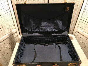 Vintage Black & Brown Monogramed Suitcase (14A)