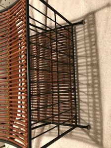 Vintage Whicker and Metal Magazine Rack (23)