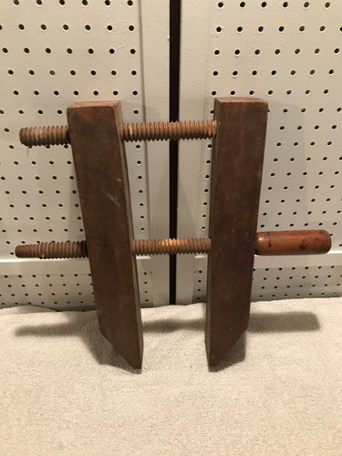 Antique Large Wooden Vise (#612)