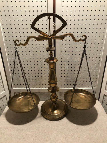 Vintage Heavy Brass Scales of Justice (6)