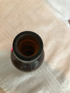 Vintage Amber Beverage Bottle (113A)