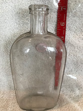 Vintage Clear Flask Beverage Bottle (113C)