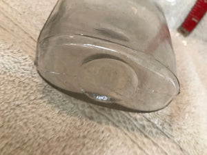 Vintage Clear Flask Beverage Bottle (113C)