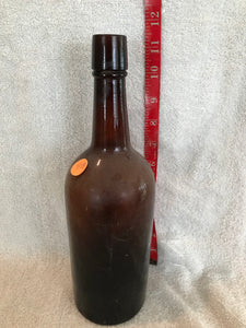 Vintage Amber Beverage Bottle (111B)