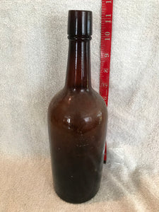 Vintage Amber Beverage Bottle (111B)