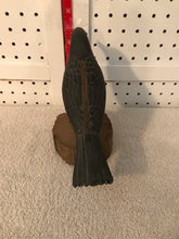 Vintage Hand-Carved & Painted Wooden Robin on Base #69