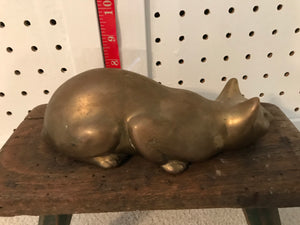 Vintage Heavy Brass Cat #78