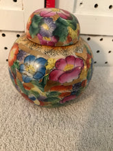 Vintage Asian Lidded Floral Jar #68