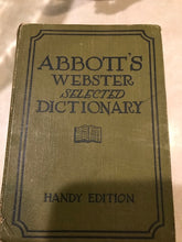 Vintage 1924 Abbott's Webster Selected Dictionary (Handy Edition) 19