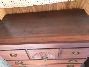 Early Chest With Fan Covered Drawers #6