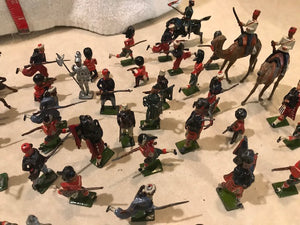 Antique Set of 55 Britian England Painted Lead Soldiers #2060