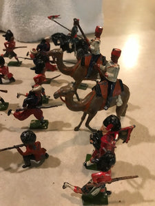 Antique Set of 55 Britian England Painted Lead Soldiers #2060