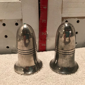 Vintage Sheffield Weighted Salt & Pepper Shakers Epns (A1)