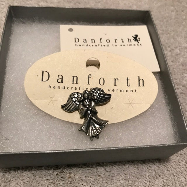 Danforth Pewter Angel Pin In Original Box (495)