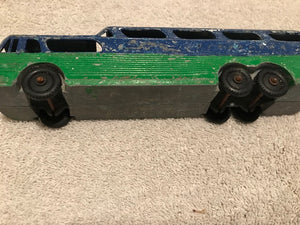 Vintage Blue/Green Greyhound Bus Toy #2056