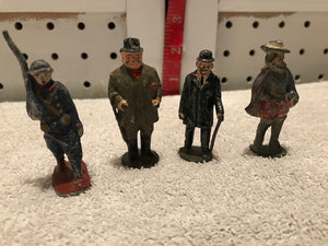 Antique Set of 4 Lead Figures:  Hill & France #2052