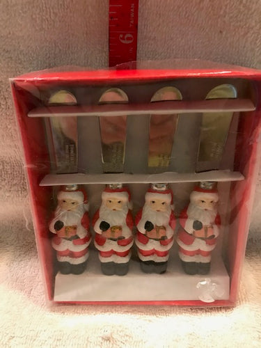 Santa Butter/Cheese Knives In Box (8A)