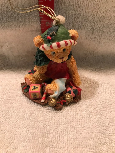 Ceramic Teddy Bear Christmas Ornament (15)