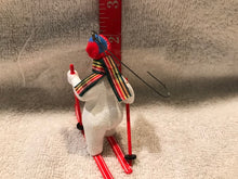 Ceramic Polar Bear On Skis Ornament (22)