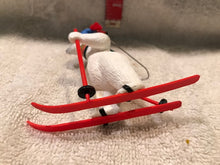 Ceramic Polar Bear On Skis Ornament (22)