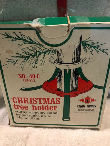 Vintage Christmas Tree Stand In Original Box (50b)