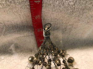 Vintage Grey & Glass Beaded Tree Topper (46)