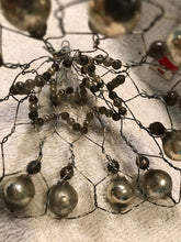 Vintage Grey & Glass Beaded Tree Topper (46)