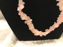 Vintage Pink Quartz Necklace 17 1/2" Hanging #1