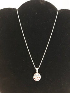 Vintage Silver .925 Lady Bug-type Necklace 8 1/2"L  (2)