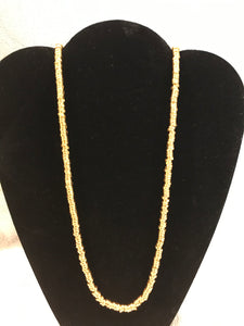 Vintage Golden Beaded Necklace #6