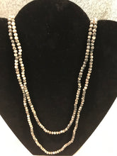 Vintage Mottled Gray-Beaded Long Necklace #9