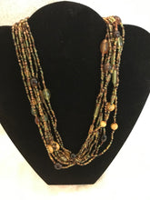 Vintage Beaded G/T/A Multi-Strand Necklace #16
