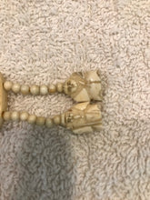 Vintage Carved Elephant & Buddha With Silver Clasp Necklace #22