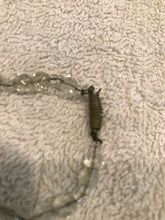 Vintage Crystal Bead and Old-wire Clasp Necklace #21a