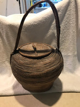 Antique/Vintage Lidded, Woven, Handled Native American Basket (#30)