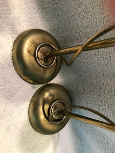 Vintage Brass Wrapped Candle Holders #92