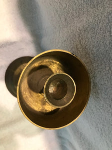 Vintage Brass Shaded Candle Holder (#1)